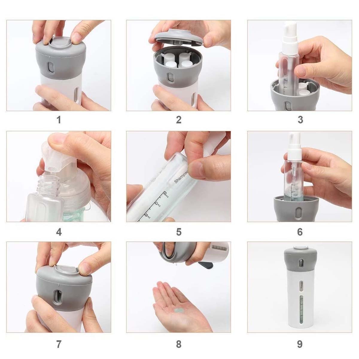SmartVial™ | Dispensador para Viaje 4 En 1